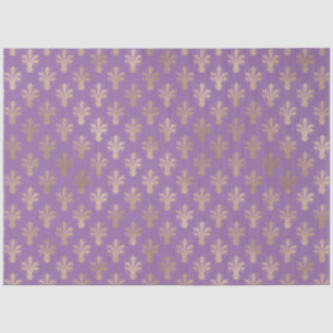 Lux Gold Fleur de Lis and Amethyst  Tissue Paper