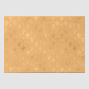 Lux Gold Fleur de Lis and Marigold   Tissue Paper