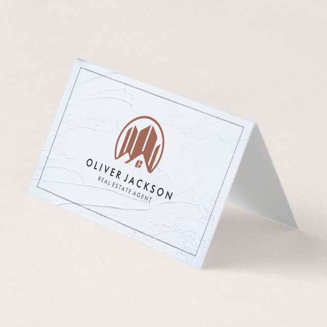 Lux Gold Foil Real Estate Agent | Construction Business Card (Front)
