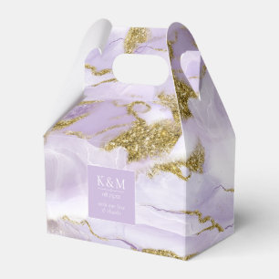Lux Ink Lavender Abstract ID990 Favor Box