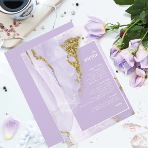 Lux Ink Lavender Abstract Menu ID990