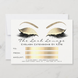 Lux Lashes White Blac Gold Makeup Certificate Gift