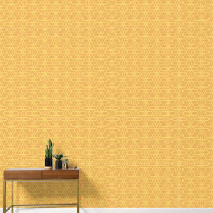 Lux look gold yellow geo pattern wallpaper