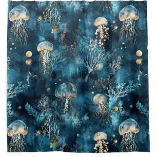Lux Ocean Jellyfish & Coral Gold Pattern