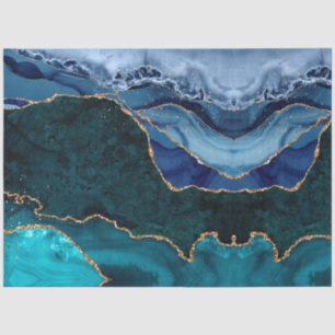 Lux Peacock Agate & Gold  Tissue Paper