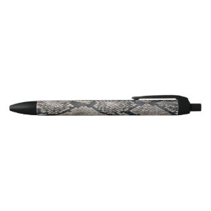 Lux Trendy Python Snake Skin Rich Elegant Fashion Black Ink Pen