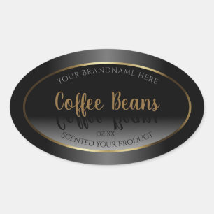 Luxe Black and White Étiquette Gold Frame