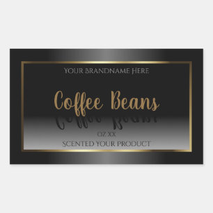 Luxe Black and White Étiquette Gold Frame