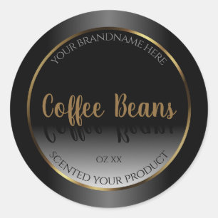 Luxe Black and White Étiquette Gold Frame