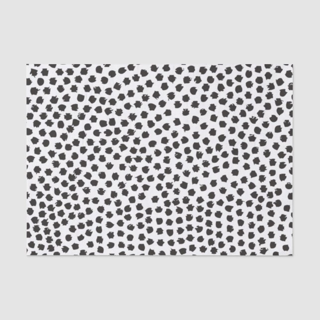 Luxe Black Confetti Dots II Tissue Paper (Front)