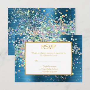 LUXE BLUE RAINBOW HOLOGRAPHIC SPOT RSVP