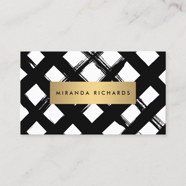 Luxe Bold Brushstrokes Business Card (Front)