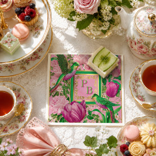 Luxe Botanical Tea Party Cocktail Napkin