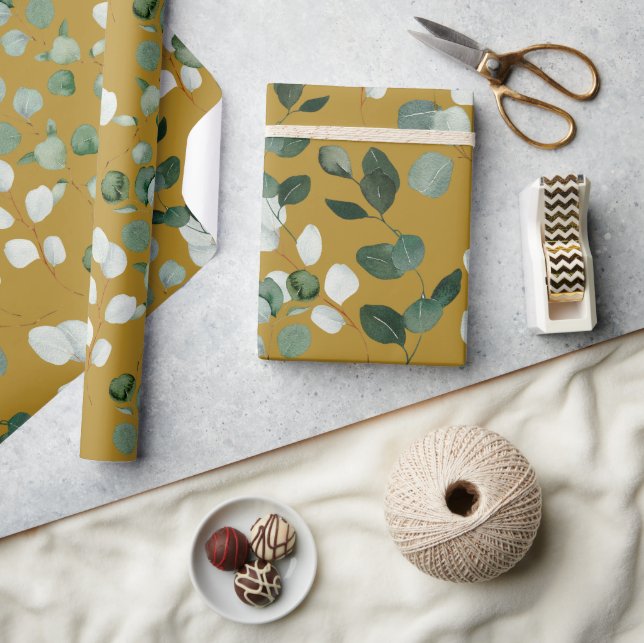 LUXE BOUQUET GOLD WRAPPING PAPER GIFT WRAP (Crafts)