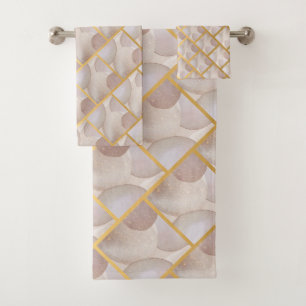 LUXE BUBBLE ABSTRACT BATHROOM TOWEL SET