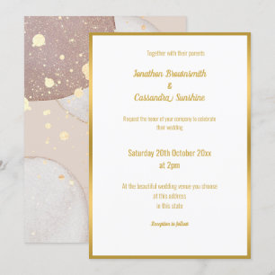 LUXE BUBBLE WATERCOLOR WEDDING INVITATION
