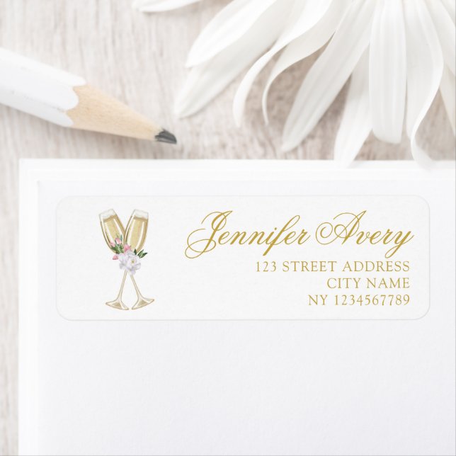 Luxe Champagne Anniversaire Adresse (En situation)