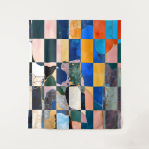 Luxe Chequerboard Curtain Tapestry