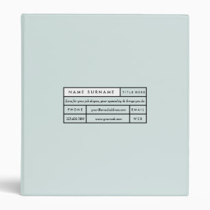 Luxe Chic Trendy Modern Minimalist Pastel Mint 1" Binder