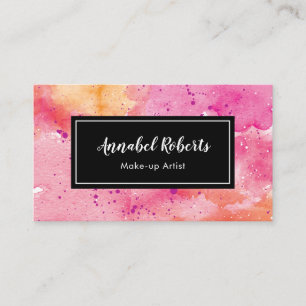 Luxe colorful Paint Swirl business card
