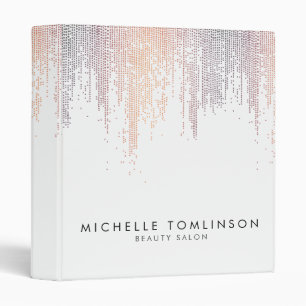 Luxe Colourful Confetti Rain Pattern Binder