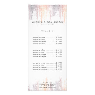 Luxe Colourful Confetti Rain Pattern Rack Card