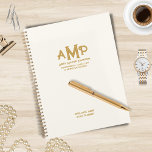 Luxe Company Ivory and Gold 3 Letter Monogram Logo Planner<br><div class="desc">Personalize a luxe, practical and useful Ivory and gold 3 Letter Monogrammed Planner for your vip employees. A small gift for them and a professional and eye-catching promotional product for your company. Design created with executives, board members, high-end consultants, accountants, and other professional service providers in mind. The gold font...</div>