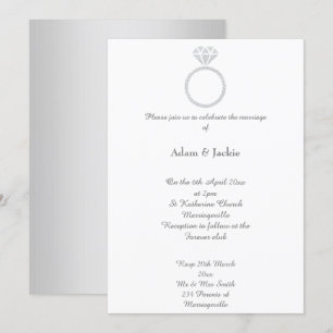 Luxe Diamond Ring Faire-part de mariage