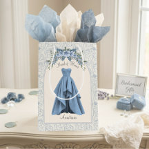 Luxe Dusty Blue Maid of Honour Personalized
