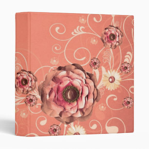 Luxe Elegant Coral Dream Floral Classeur