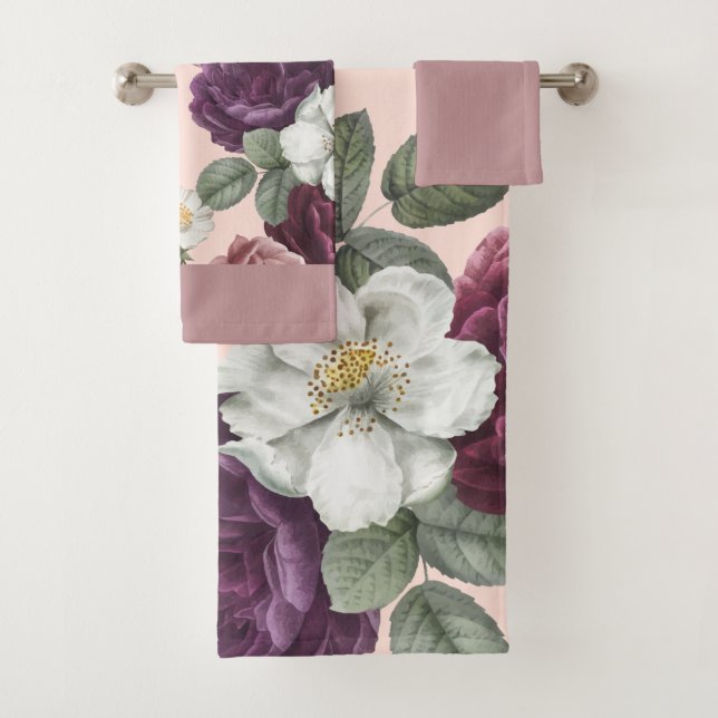Luxe élégant Florals Rose violet (En situation)
