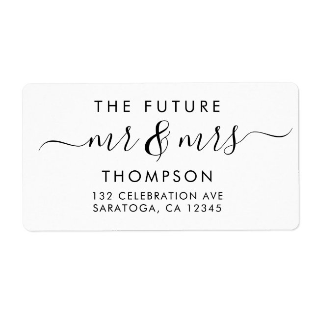 Luxe Elegant Future MR et MRS Script Modern Lab (Devant)