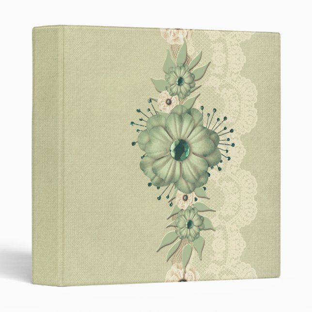 Luxe Elegant Lace Vintage Spring Classeur (Devant/Côté)