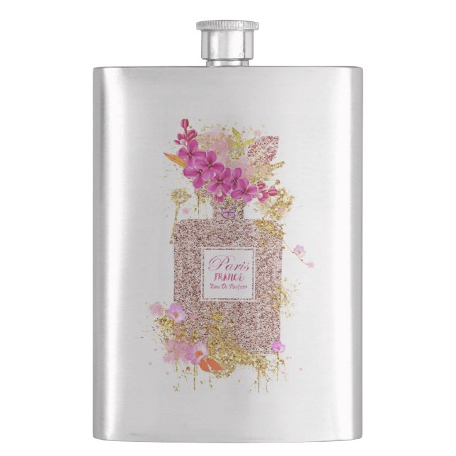 Luxe Elegant Parties scintillant Rose Flacon de pa (devant)