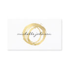 Luxe Faux Gold Painted Circle Designer Logo