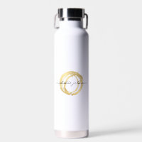 Luxe Faux Gold Painted Circle Designer Logo