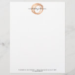 Luxe Faux Rose Gold Painted Circle Designer Logo Letterhead<br><div class="desc">An organic painted circle in faux metallic rose gold becomes a luxe logo on this designer letterhead template with the addition of your name or business name in a chic type treatment. Elevate your brand with this modern design sure to stand out in a crowd and leave a lasting impression....</div>