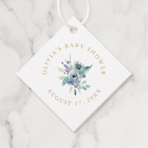 Luxe Floral Baby Shower Thank You Favour Tags