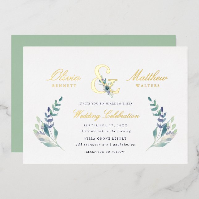 Luxe Floral Wedding (Front/Back)