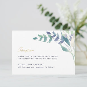Luxe Floral Wedding Reception Enclosure Card