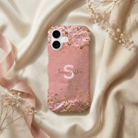 Luxe Glam Rose Gold Foil Glitterie chic élégant