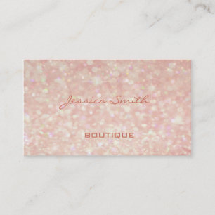 Luxe glamourous modern elegant plain bokeh business card