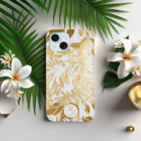 Luxe Gold and Ivory Monstera Leaf