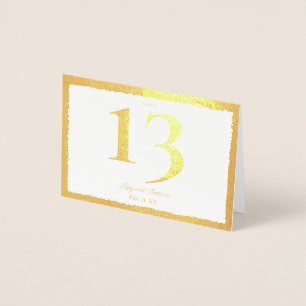 Luxe Gold Bold Edge Folded Table Number