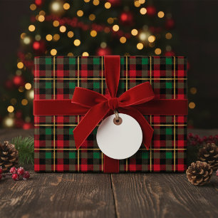 Luxe Gold Buffalo Plaid Christmas  Wrapping Paper