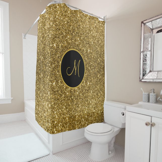 Luxe Gold Glitter Sparkle Custom Monogrammed (In Situ)