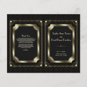 Luxe Gold Great Gatsby Art Déco Programme de maria