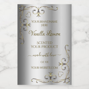 Luxe Gold Ornate Corners Étiquettes de produits en