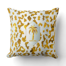Luxe Gold Palm Safari Chic Decorative 