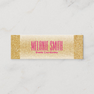 Luxe Gold Shimmer Mini Business Card